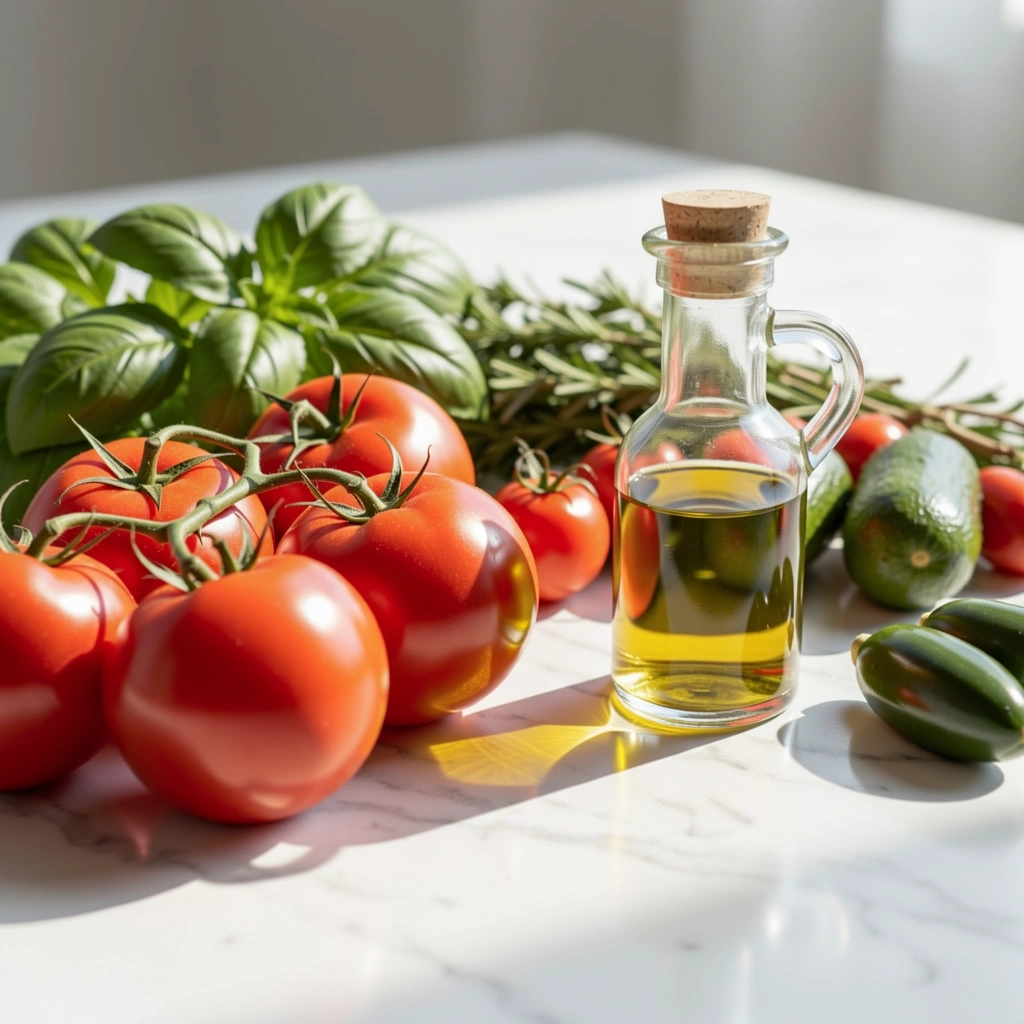 Frische gesunde Zutaten für die Ernährungsberatung
